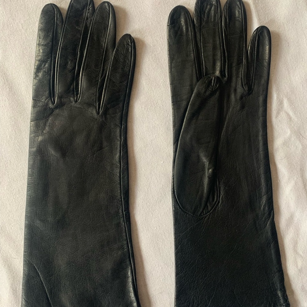 Vintage Roger Faré Paris Leather Gloves for C&M Caron | Made in France | Black